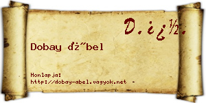 Dobay Ábel névjegykártya
