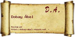 Dobay Ábel névjegykártya