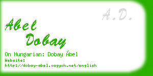 abel dobay business card