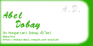 abel dobay business card